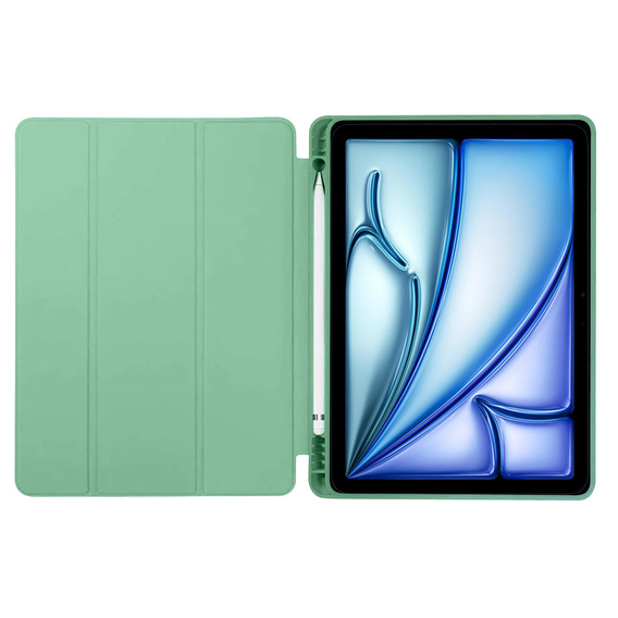 Case for Apple iPad Air 11" 6 gen. 2024 (A2902, Smartcase with stylus space, green