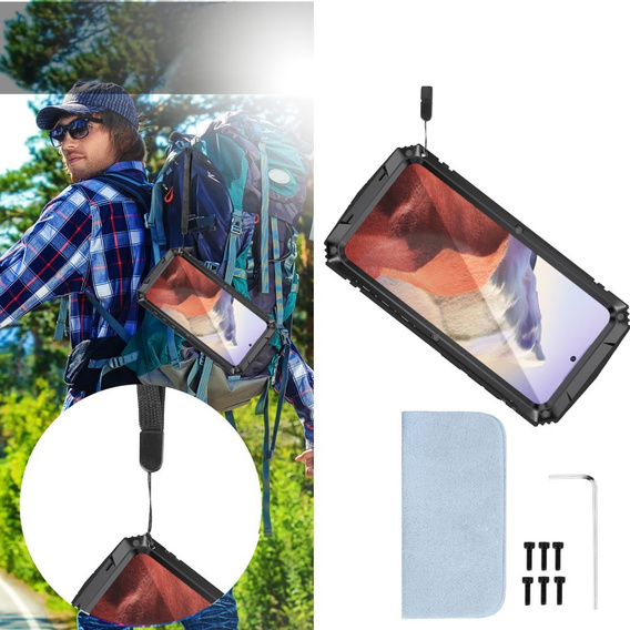 Armored case for Samsung Galaxy S25, R-JUST, black