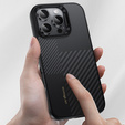 BENKS Kevlar Case for iPhone 16 Pro, for MagSafe, Carbon Fiber, black