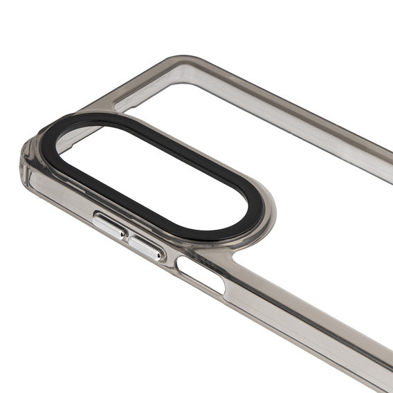 Case for Oppo A60, Fusion Hybrid, transparent / black