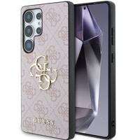 GUESS Case for Samsung Galaxy S25 Ultra, 4G Big Metal Logo, pink