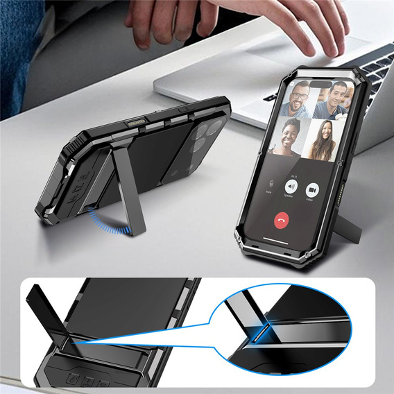 R-JUST armoured case with stand for iPhone 17 Pro Max