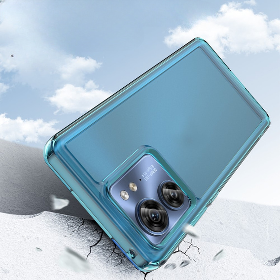 Case for Motorola Edge 40, Fusion Hybrid, blue
