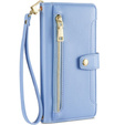 Flip case for Motorola Moto G73 5G, Wallet Zipper Pocket, blue