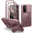 Armored case for Samsung Galaxy S25, Dexnor Full Body (Two Frames), pink