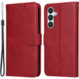 Flip case for Samsung Galaxy A34 5G, Leather Wallet, red
