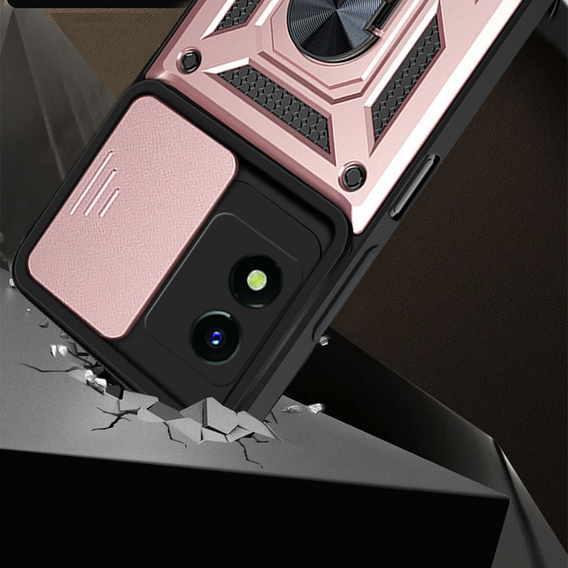 Case for Vivo Y01, CamShield Slide, pink rose gold