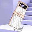 Case for Samsung Galaxy Z Flip 4 5G, Rhombus Grid