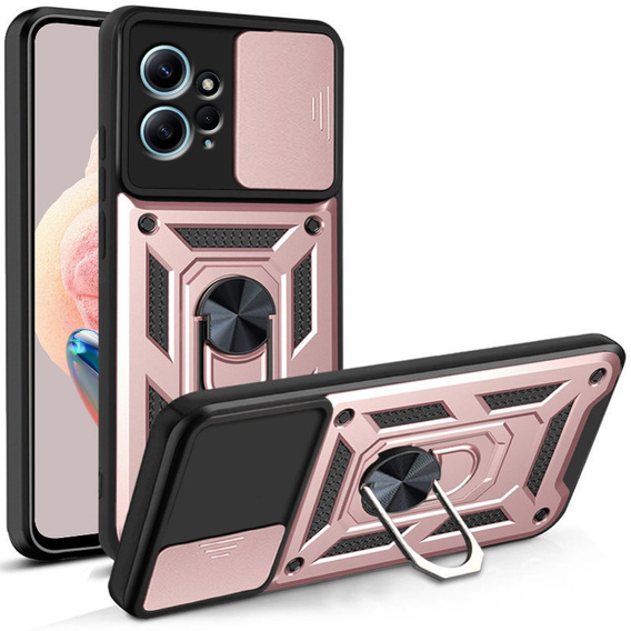 Case for Xiaomi Redmi Note 12 4G, CamShield Slide, pink rose gold