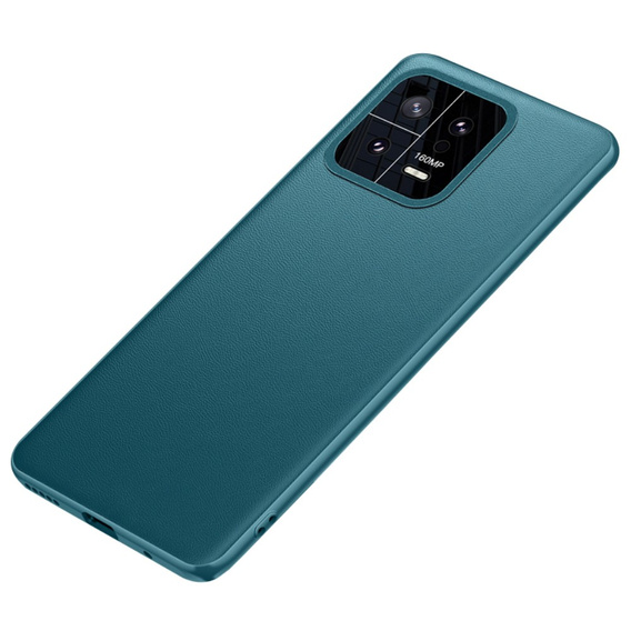 Leather case for Xiaomi 13, leather hybrid, green
