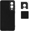 Case for Samsung Galaxy S25 Edge, Silicone Lite, black + 9H glass