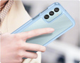 Case for Samsung Galaxy M15 5G, Fusion Hybrid, transparent / blue