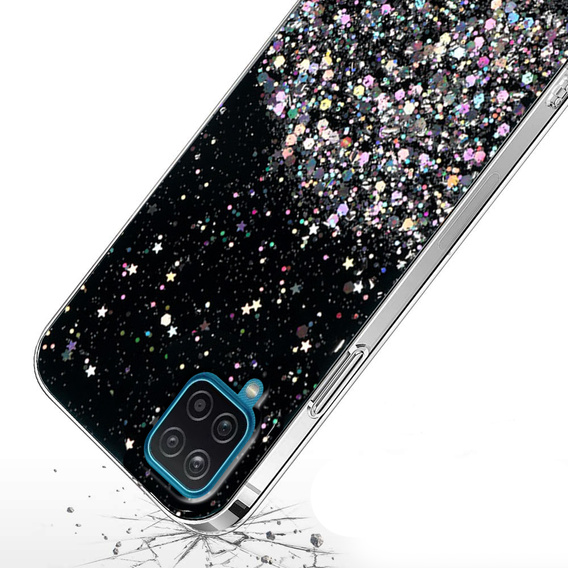 Case for Samsung Galaxy A12 / M12 / A12 2021, Glittery, black