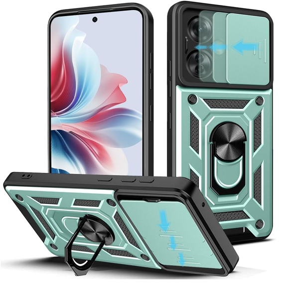 Case for Oppo Reno 11F 5G, CamShield Slide, green
