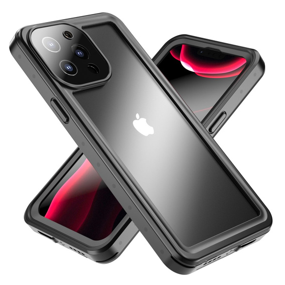 IP68 Waterproof Case for iPhone 13 Pro Max, Redpepper Pro, black
