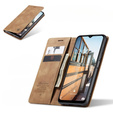 CASEME case for Samsung Galaxy M33 5G, Leather Wallet Case, brown