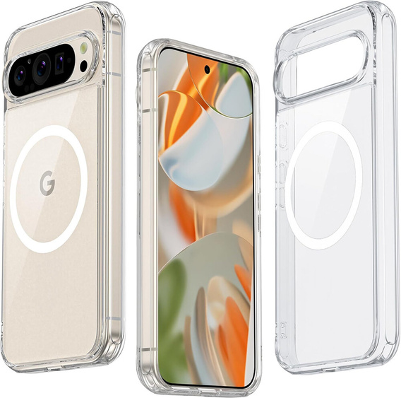Case for Google Pixel 9 Pro XL, Fusion Hybrid, for MagSafe, transparent