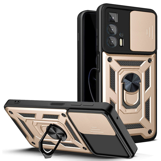 Case for Motorola Edge 20 Pro, CamShield Slide, gold