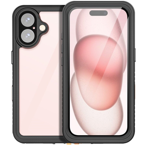 IP68 Waterproof Case for iPhone 16, black