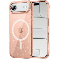 Case for iPhone Air, for MagSafe, glitter, translucent gold