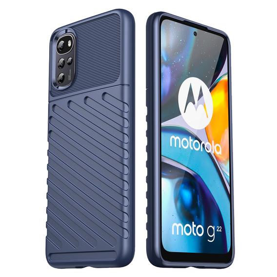 Case for Motorola Moto G22, Thunder, blue