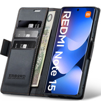 ERBORD Glossy Litchi flip case for Xiaomi Redmi Note 15 5G