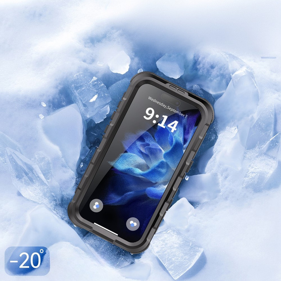 Waterproof Case, SHELLBOX IP68 MagSafe, Black for iPhone 16