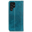 Case for Samsung Galaxy S24 Ultra, Wallet Litchi Leather, green