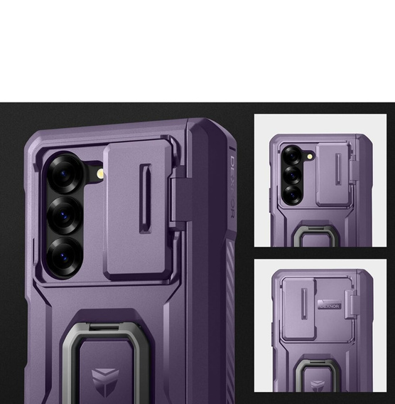 Armored case for Samsung Galaxy Z Fold 6 5G, Dexnor Full Body S-Pen Slot, purple