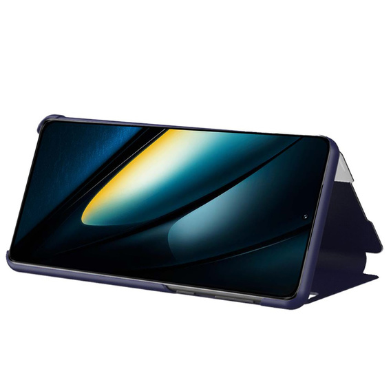 Flap case for Xiaomi Poco F6 Pro, Side View, blue