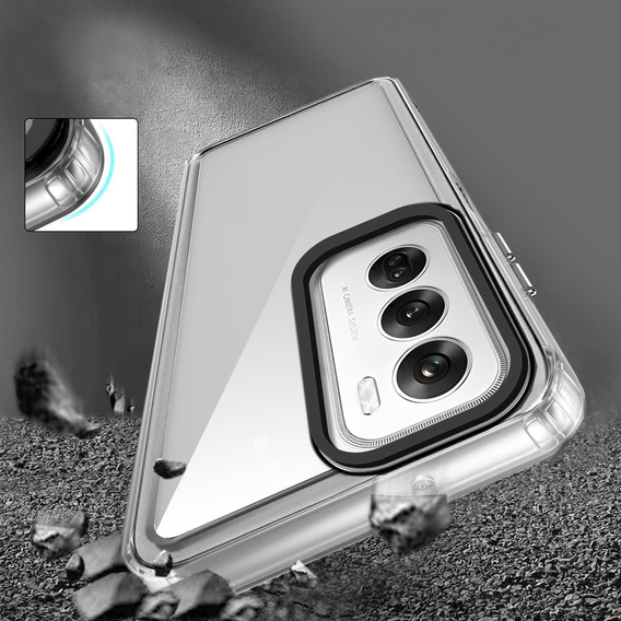 Case for Oppo A80, Fusion Hybrid, transparent