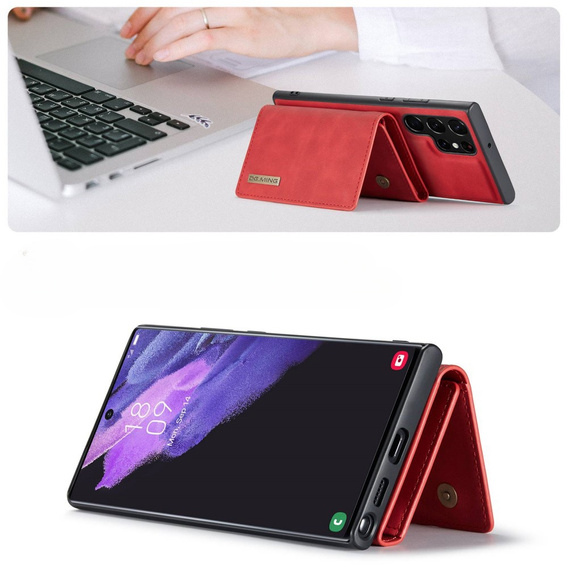 Case for Samsung Galaxy S23 Ultra, DG.MING 2in1, red