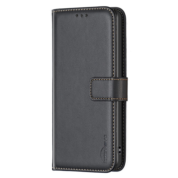 Flip case for Samsung Galaxy S23 FE, BINFEN Wallet, black + 9H glass