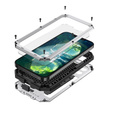Case for iPhone 13 Pro, R-JUST CamShield Slide, armoured, silver / black