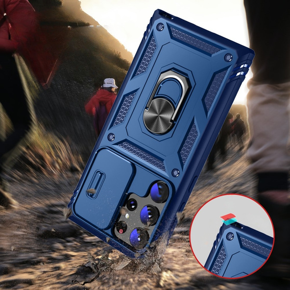 Case for Samsung Galaxy S23 Ultra, CamShield Slide, blue