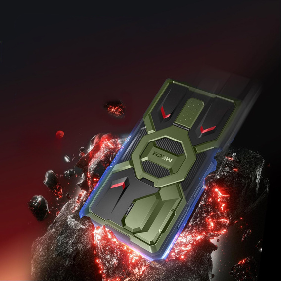 Tongate MECH MagSafe Series green case for Samsung Galaxy S24 Ultra