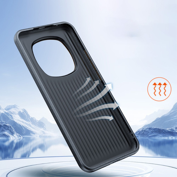 Leather case for Honor Magic 6 Pro 5G, leather hybrid, black