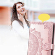 Flip case for Samsung Galaxy M55 5G, Mandala, pink