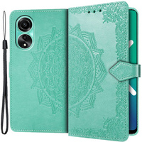 Flip case for Oppo A78 4G, Mandala, green