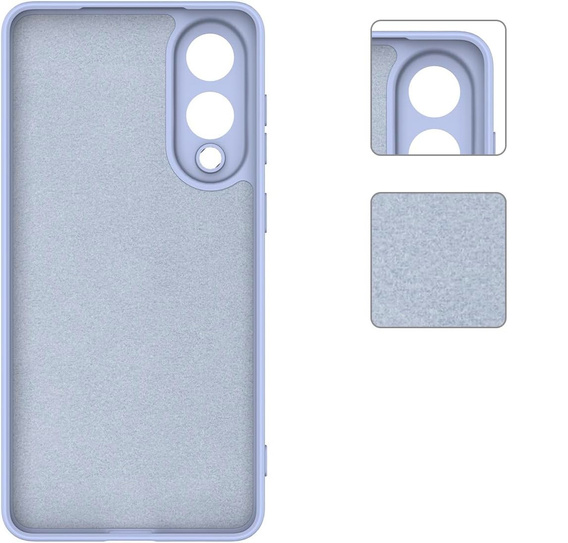 Case for Samsung Galaxy S25 Edge, Silicone Lite, purple + 9H glass