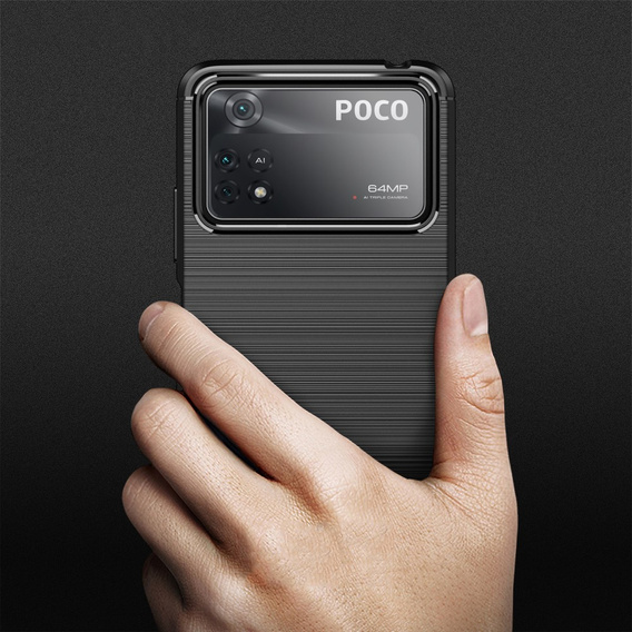 Case for Xiaomi Poco X4 Pro 5G, Carbon, black