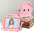 Children's case for Samsung Galaxy Tab A8 10.5, with handle, octopus, pink