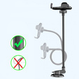 Car windscreen mount Long Arm 30cm for phones 4.7–7 inches