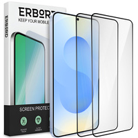 2x Tempered Glass for Samsung Galaxy S24, ERBORD 3D full display