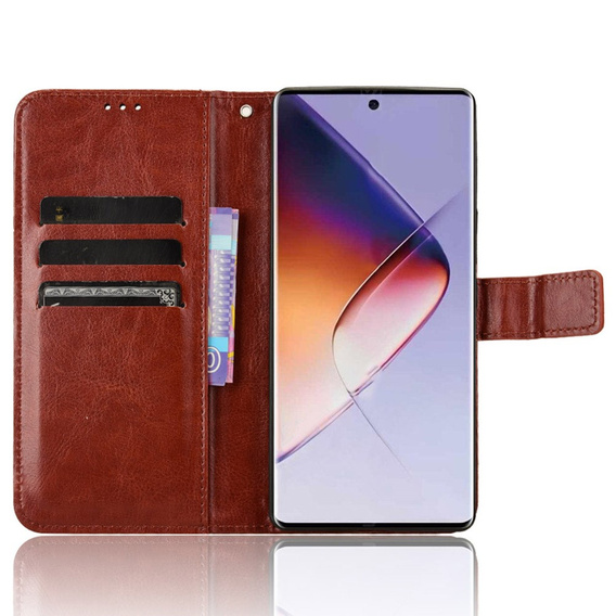 Flip case for Infinix Note 40 Pro Plus, Crazy Horse Wallet, brown