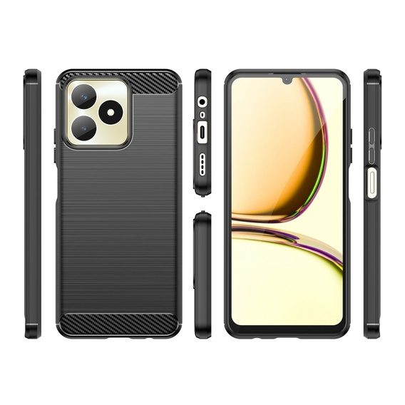Case for Realme C53 4G, Carbon, black