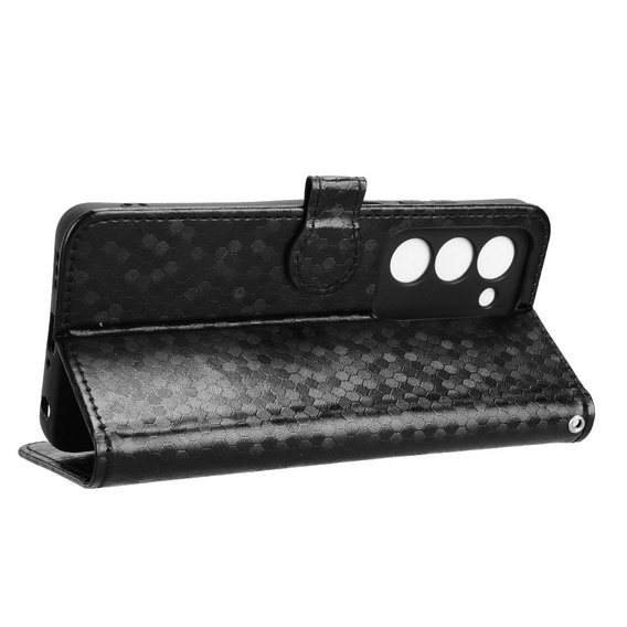 Flip case for Oppo A5 5G / A5m, Wallet Rhombus, black