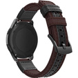 Canvas+Leather strap 20mm - Brown