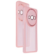 Silicone case for Xiaomi Redmi A3, with camera protection, transparent / pink