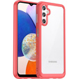 Case for Samsung Galaxy A14 4G/5G, Fusion Hybrid, transparent / red